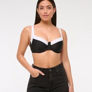Abercrombie & Fitch Black and White Bikini Top